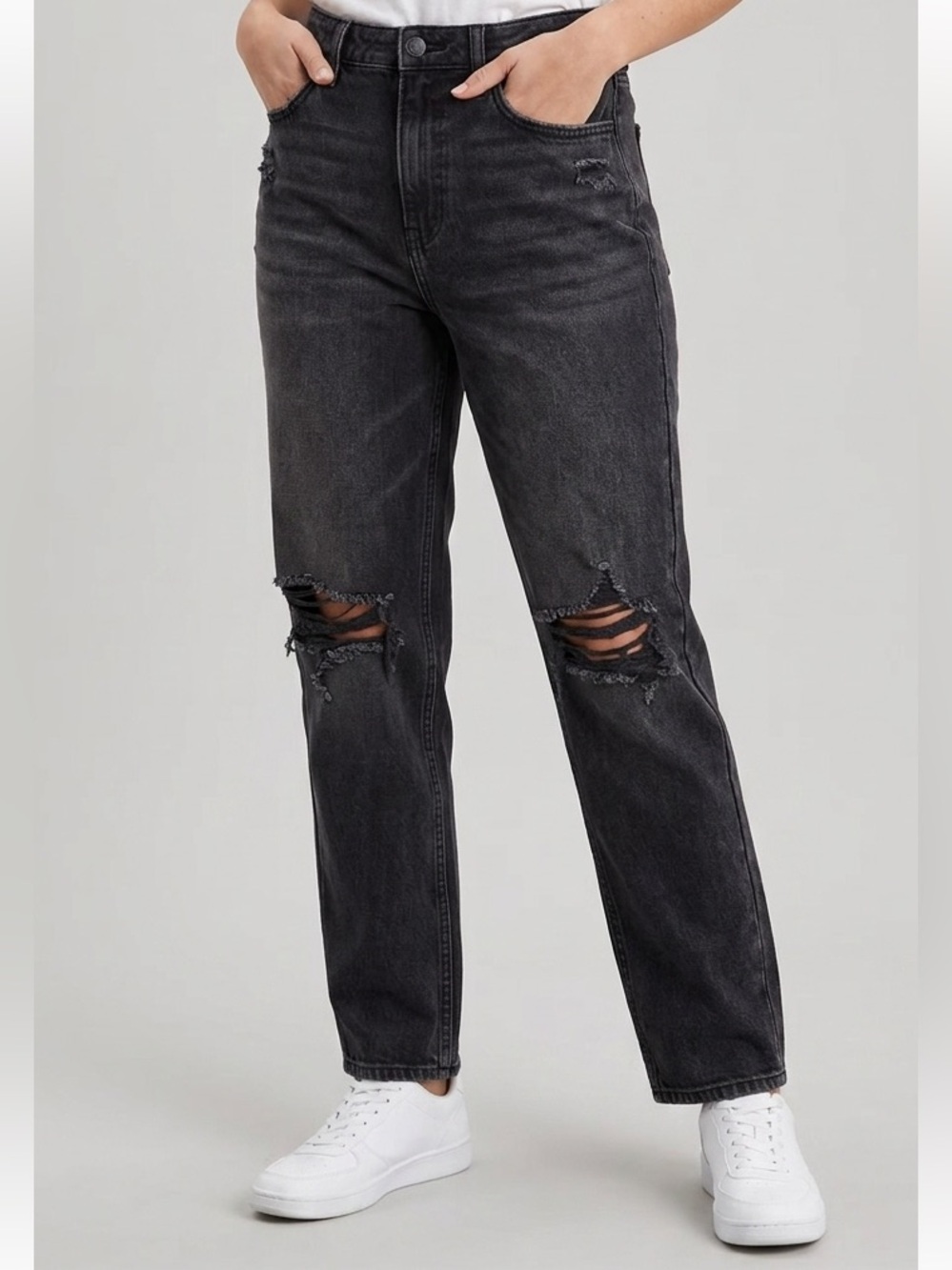 American Eagle Outfitters Black Mom Straight Jeans